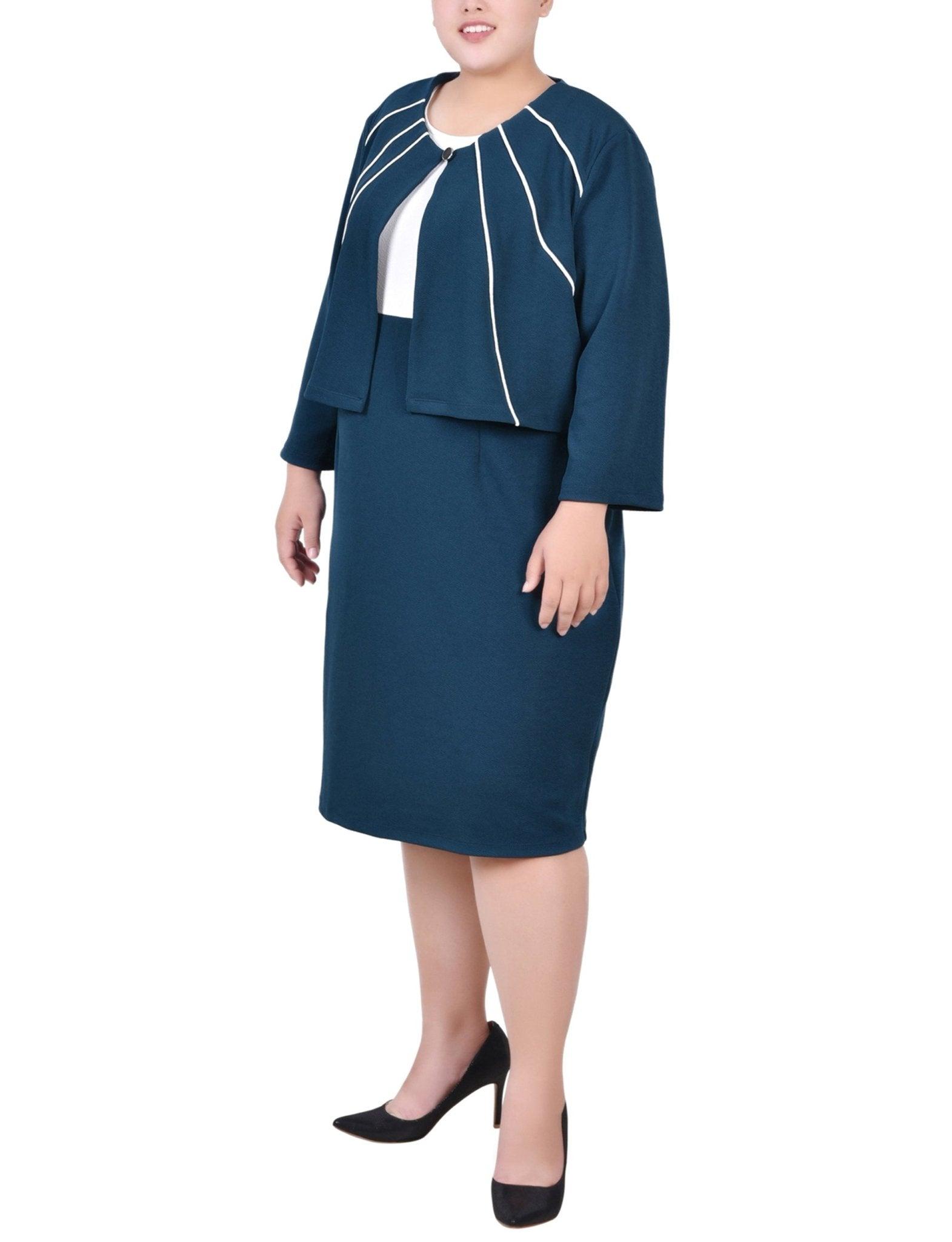 Mallard 2 Piece Colorblocked Dress Set - Plus Product Image