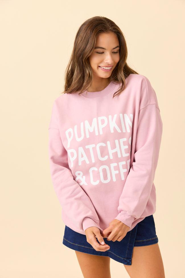 Pumpkin Patches & Coffee Mauve Graphic Sweatshirt Product Image