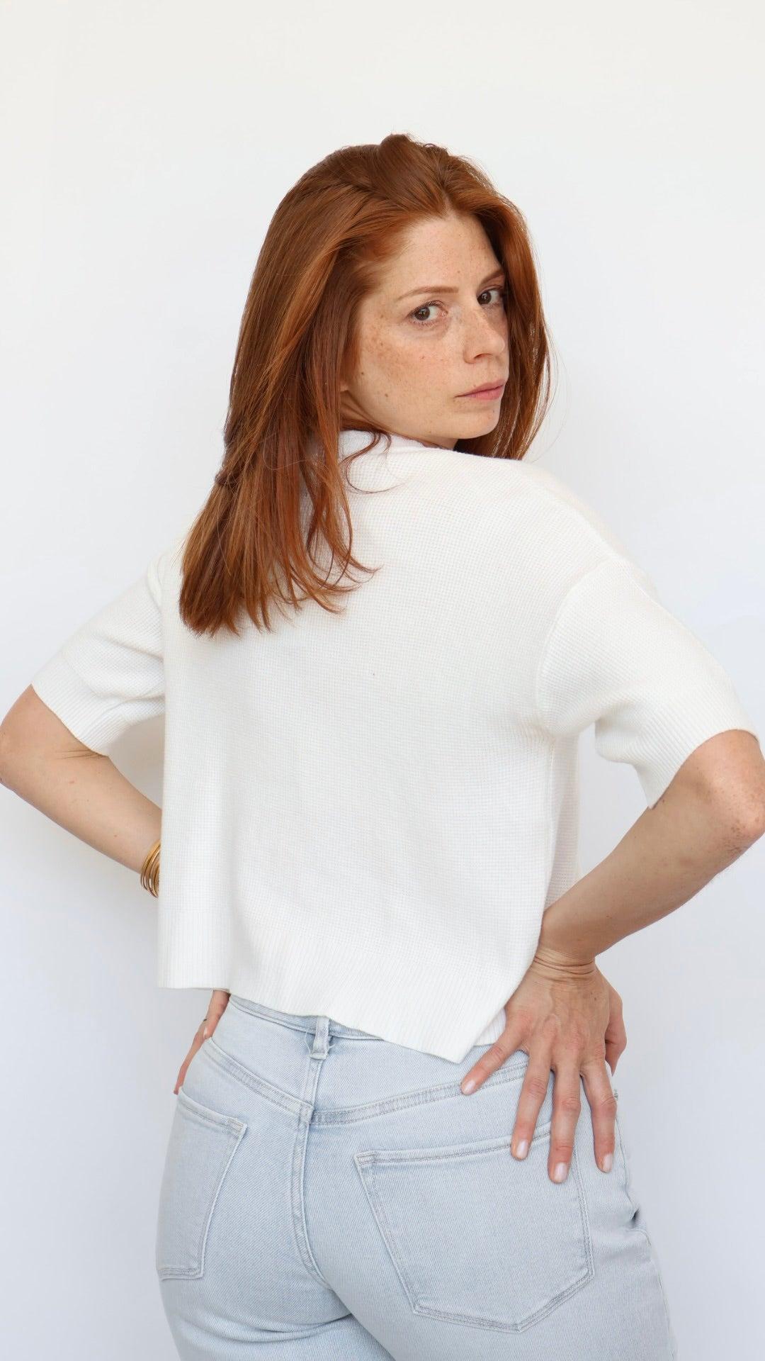 Amy Short Sleeve Knit Top Product Image