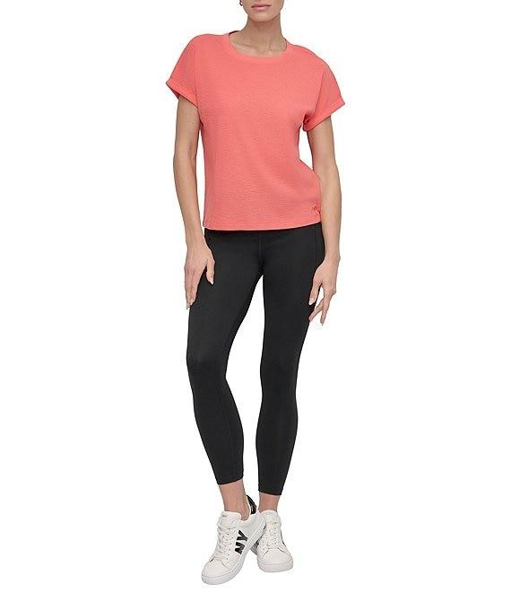 DKNY Sport by Donna Karan Mini Waffle Crew Neck Short Sleeve T-Shirt Product Image