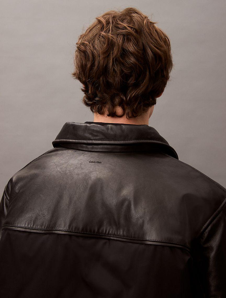 Leather Nylon Puffer Product Image