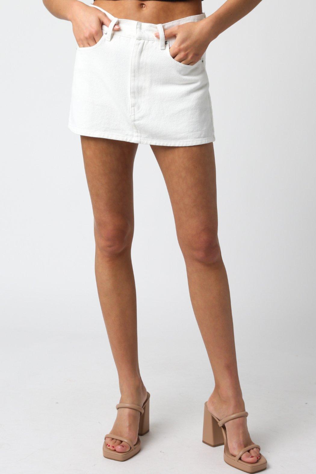 Denim Micro Mini Skirt Product Image