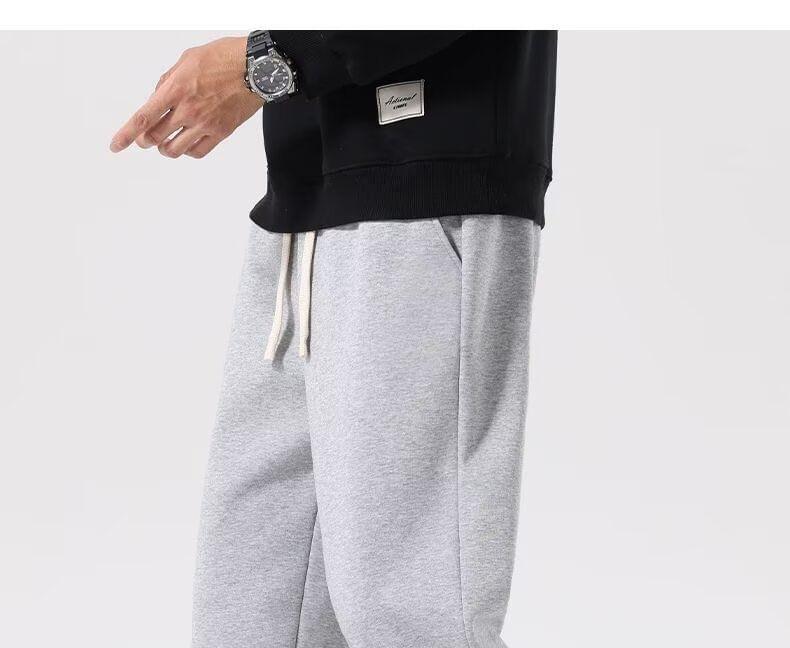 Drawstring Waist Loose Fit Sweatpants Product Image