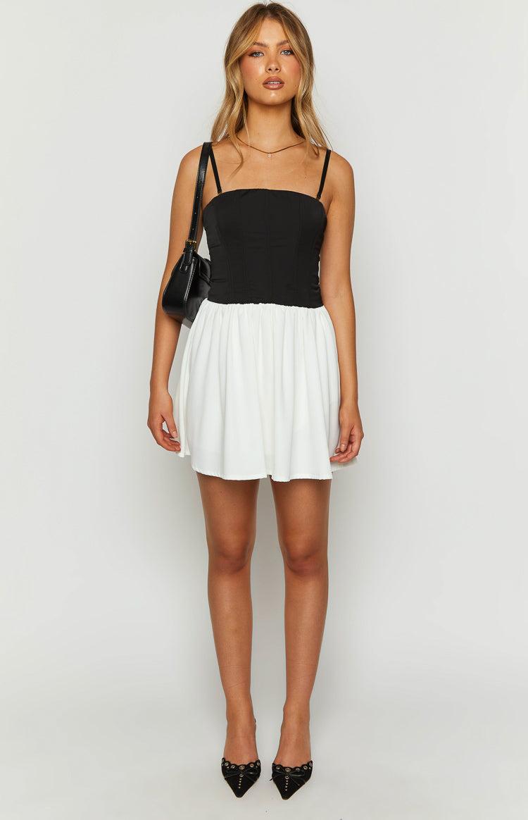 Draven Black And White Corset Mini Dress Product Image