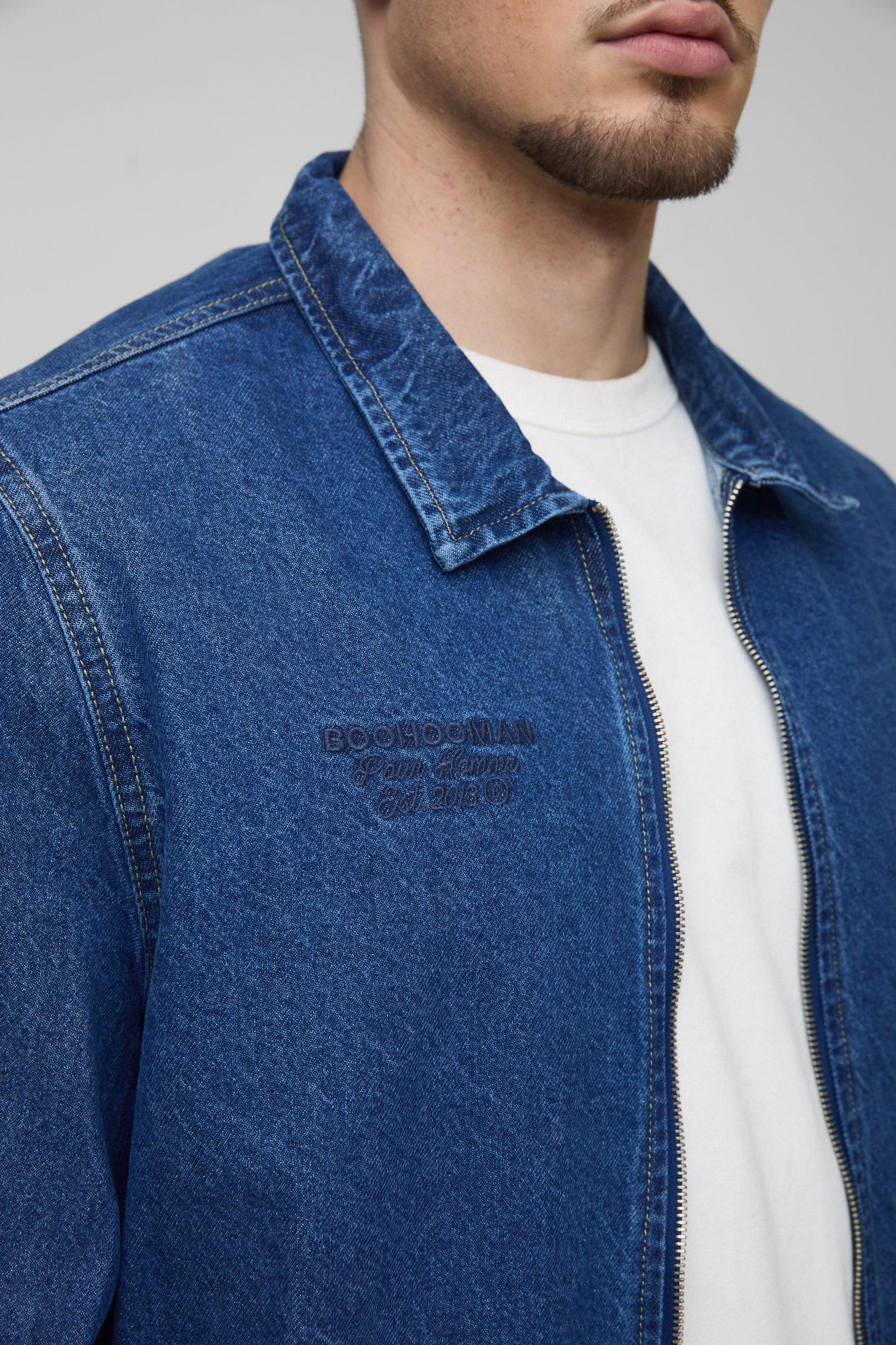 Tall Embroidered Bomber Jacket | boohooMAN USA Product Image