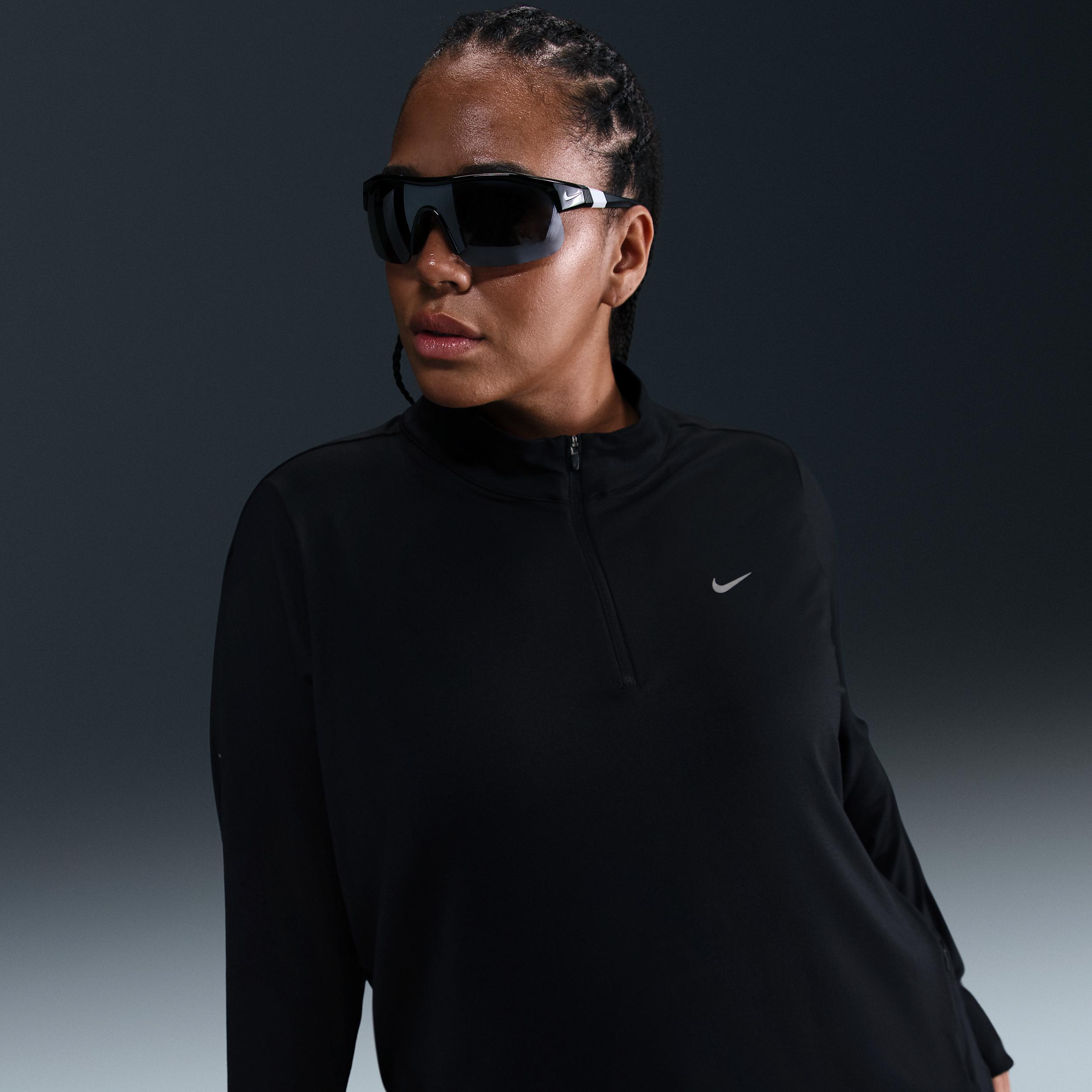 Nike Womens Swift Dri-FIT UV 1/4-Zip Running Top (Plus Size) | HQ0501-010 Product Image