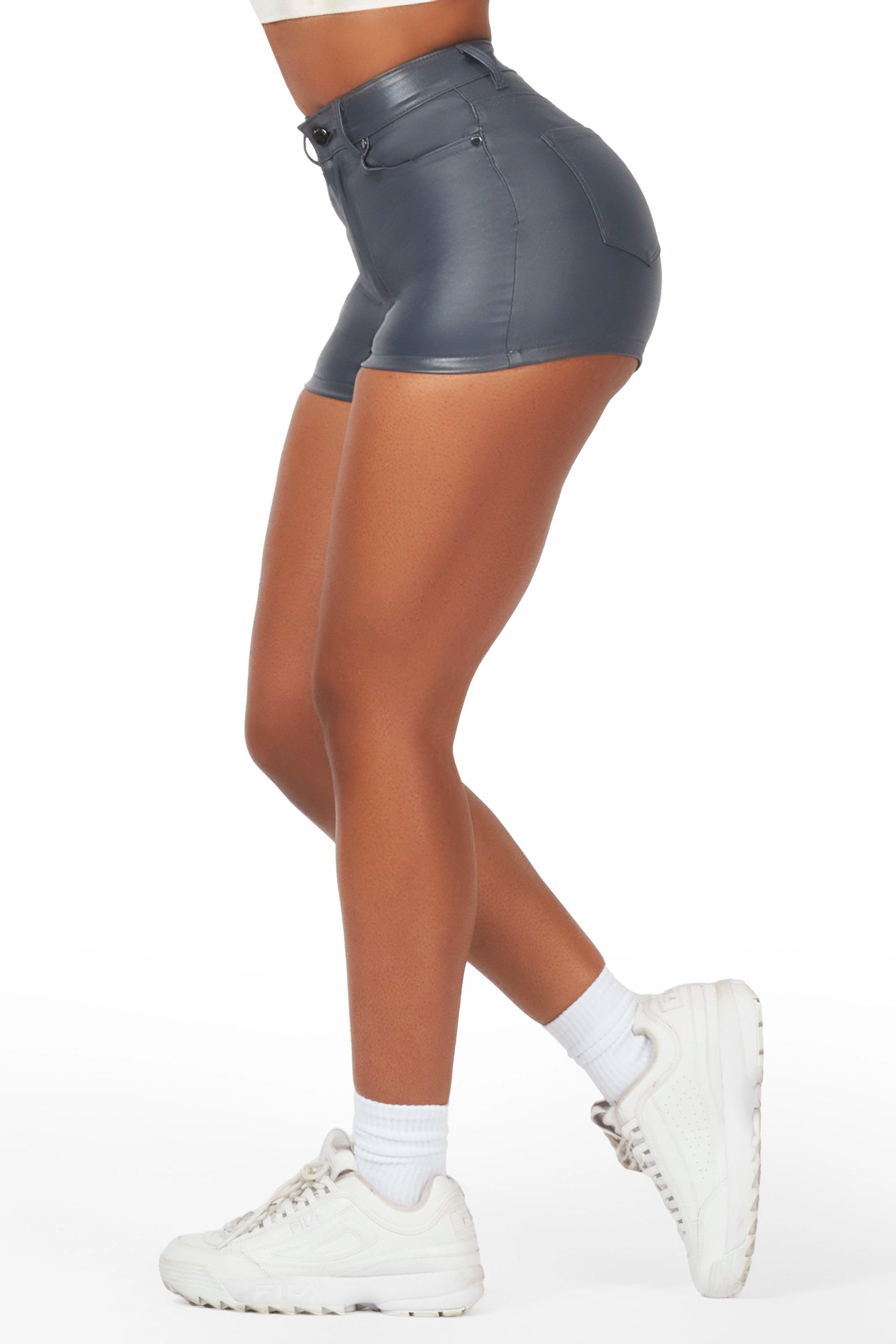 Tamry Grey PU Short Female Product Image