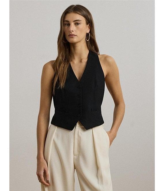 Lauren Ralph Lauren Cotton-Blend V-Neck Sleeveless Vest Product Image