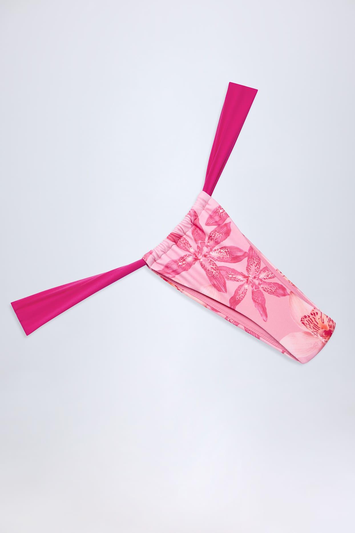 Cheeky Bikini Bottoms in Pink Orchid Print Product Image