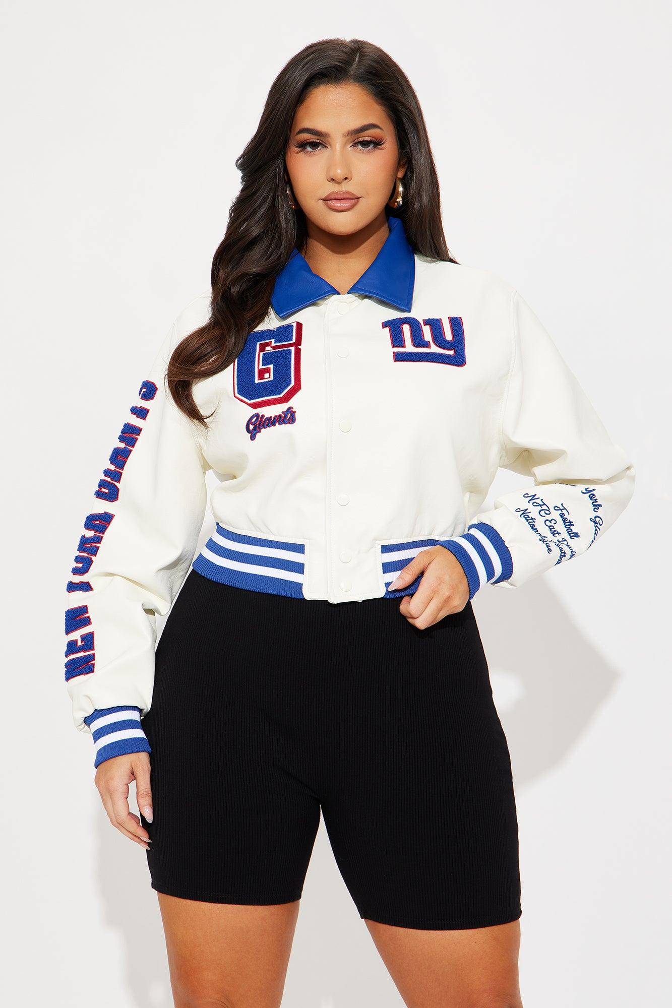 New York Giants Bomber Jacket - Cream Female Product Image
