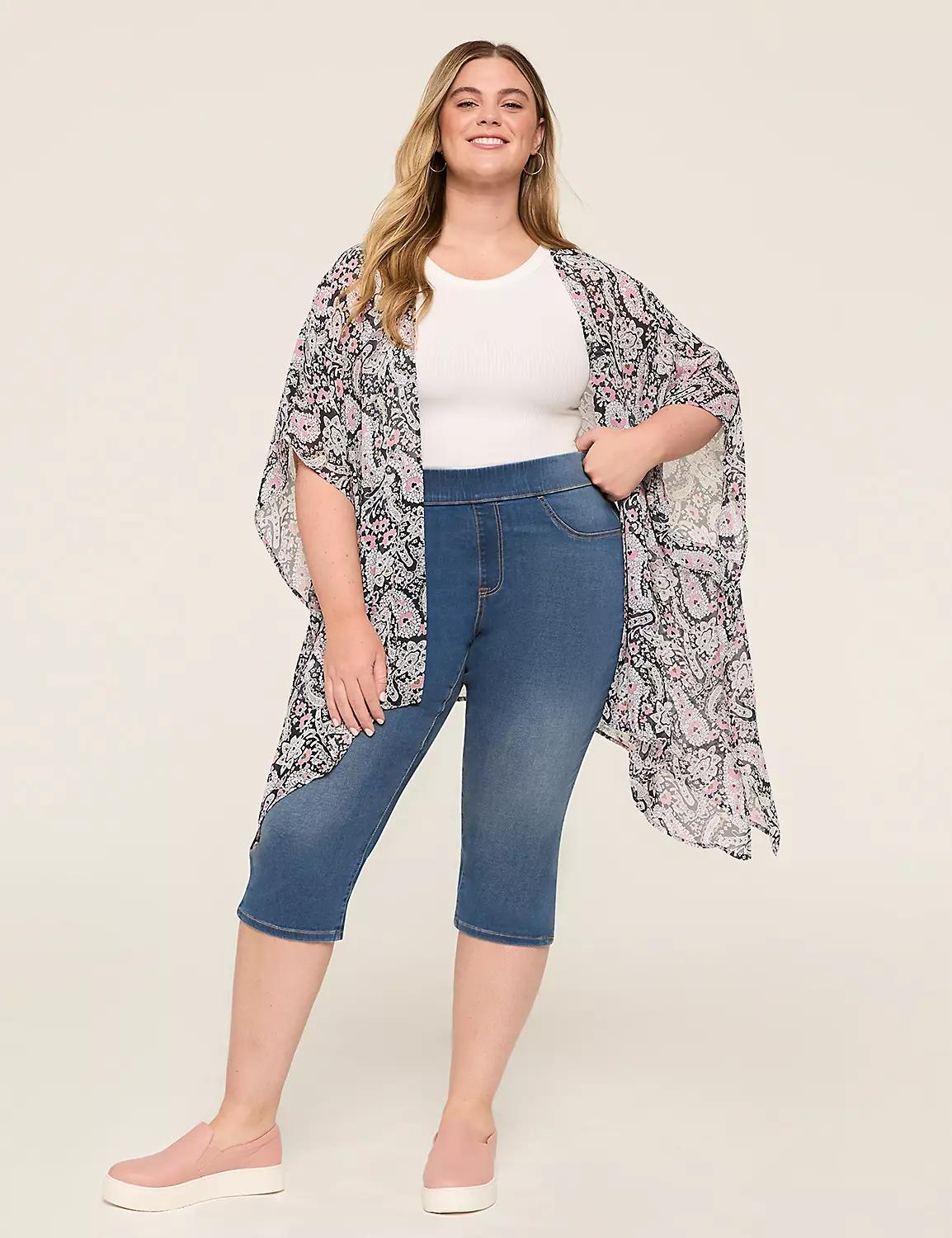 Pull-On High-Rise Pedal Jean Product Image