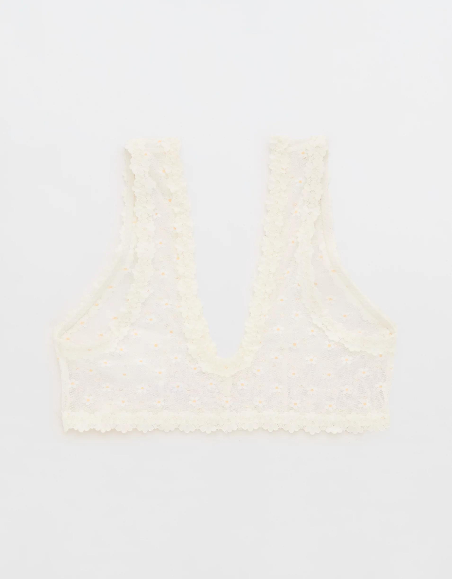 Show Off Daisy Mesh Plunge Bralette Women's Product Image