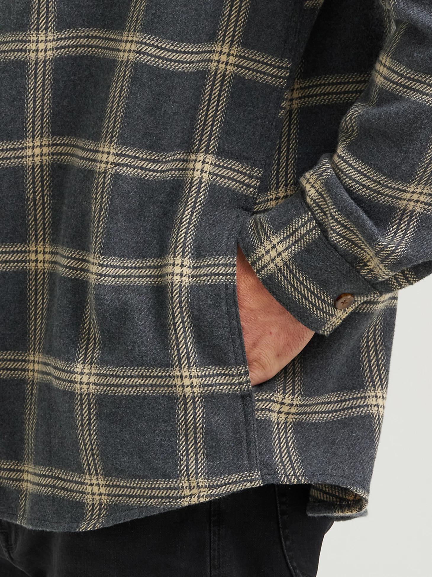 Wrangler® Men's Five Star Premium Brushed Flannel Shirt Jacket Heather Product Image