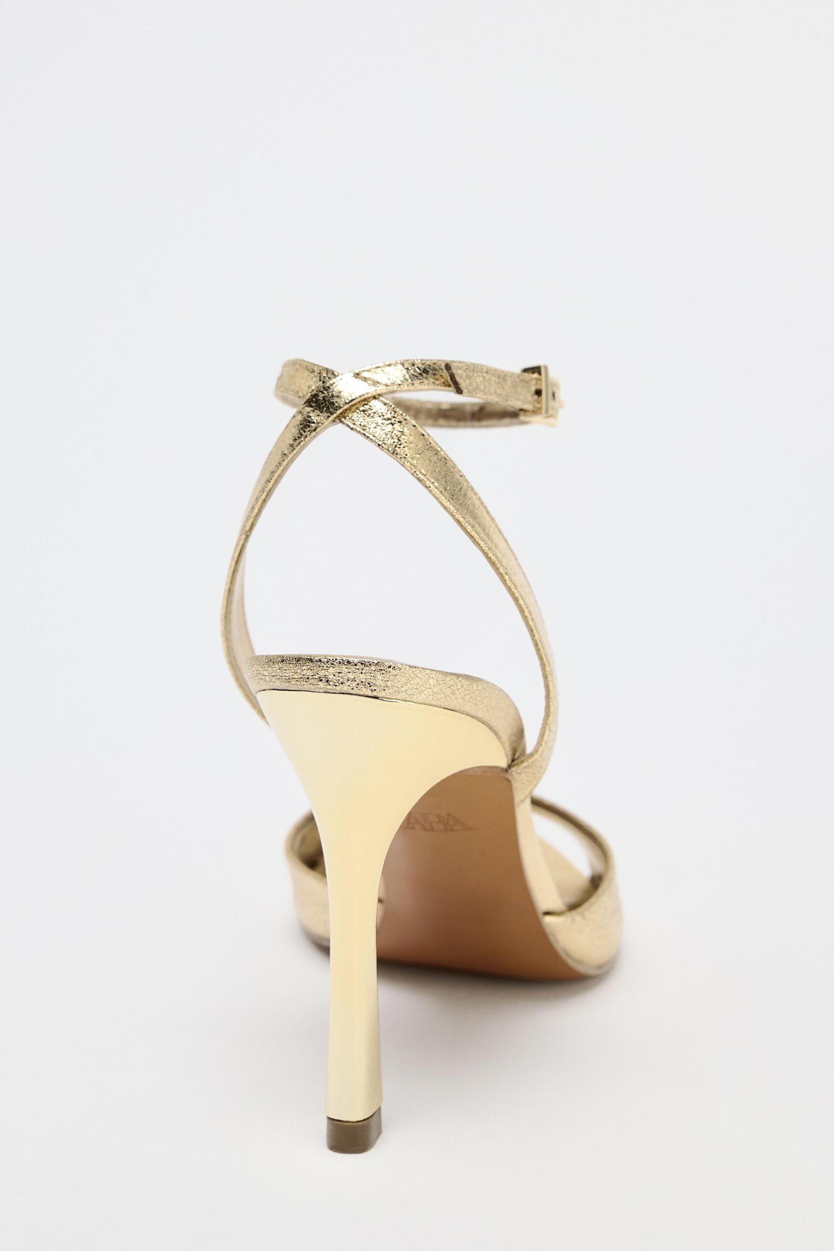 PATENT EFFECT HEELED SANDALS Product Image