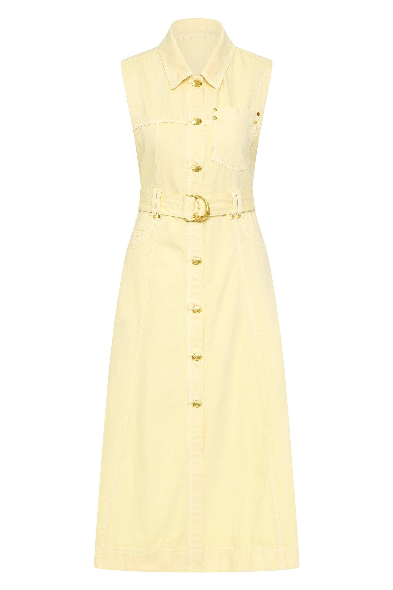 Ray Denim Midi Dress Product Image