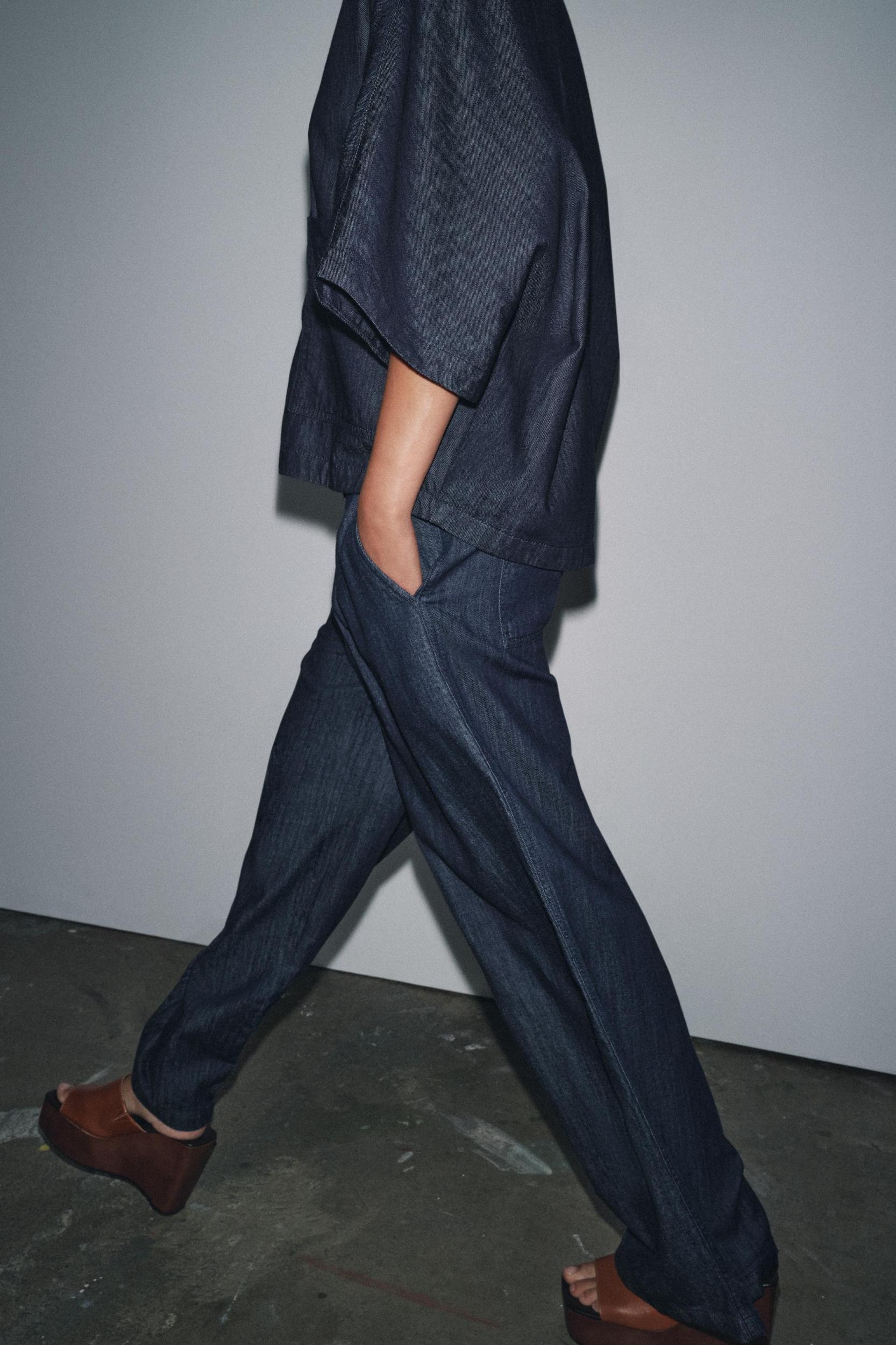 RELAXED DENIM SHIRT ZW COLLECTION Product Image