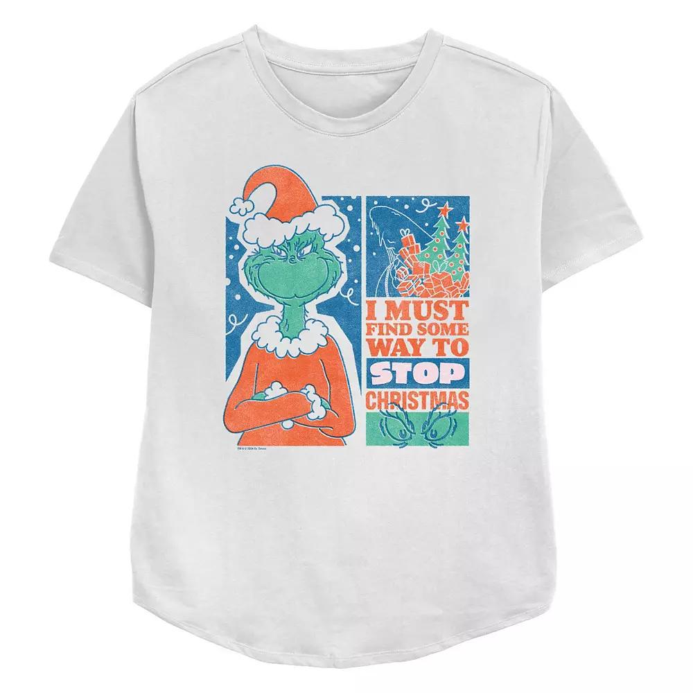 Women's Dr. Seuss Grinch Must Stop Christmas Relaxed Fit Tee,  Product Image