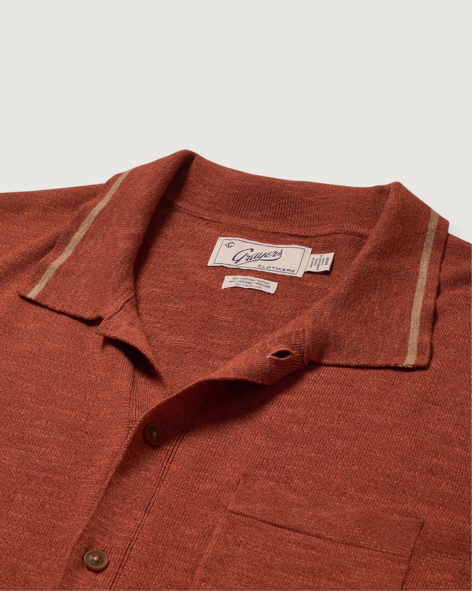 Cloud Cotton Linen Cardigan Sweater - Copper Marl Product Image