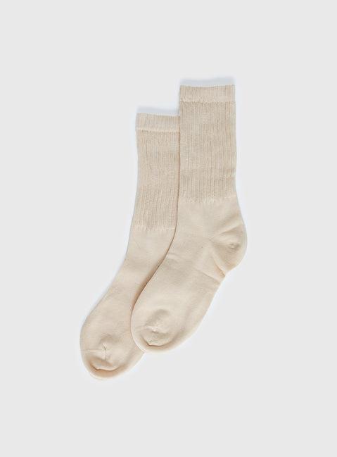 Sama Slouch Sock Beige Product Image