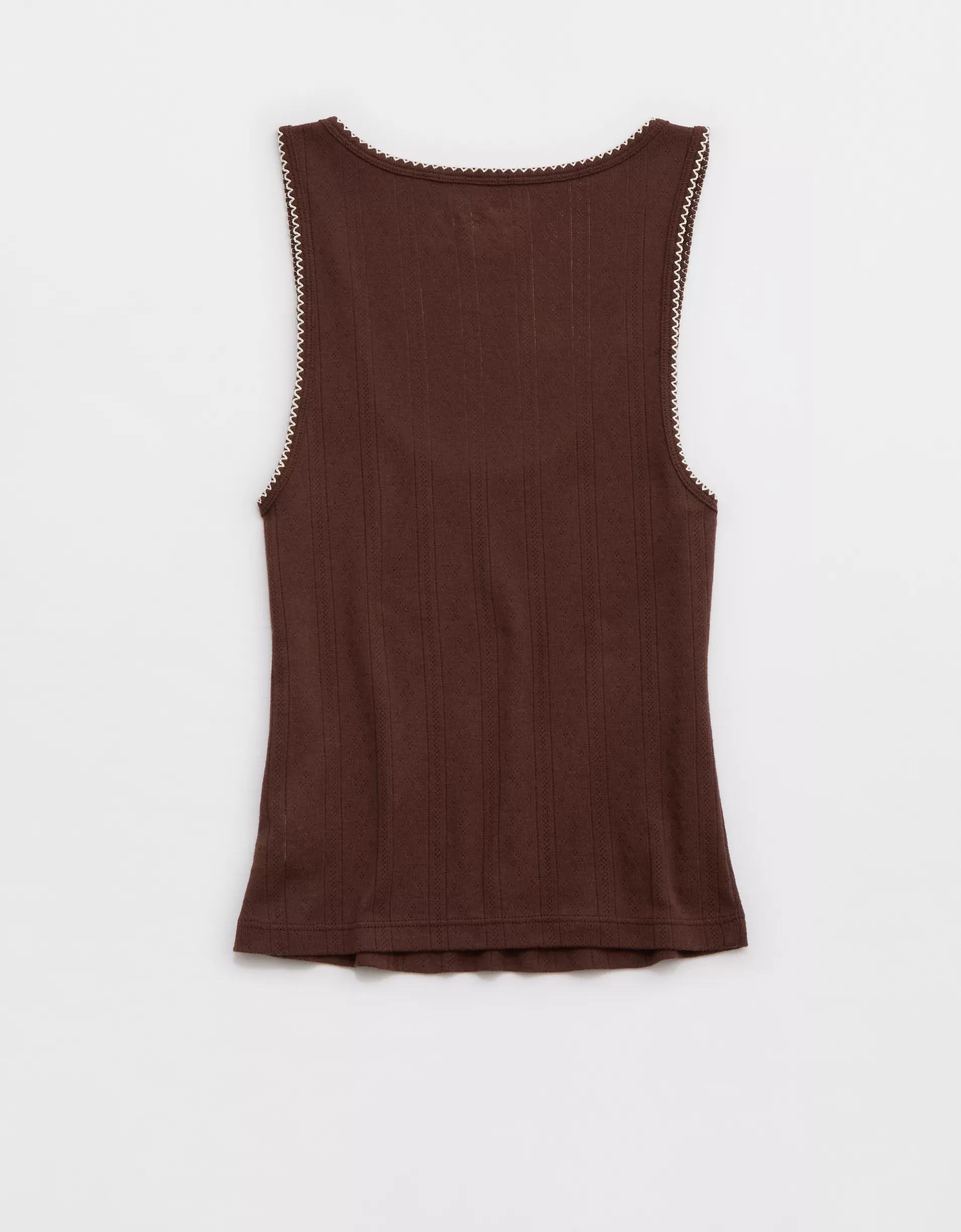 Aerie Off-Duty Pointelle Tank Top Product Image