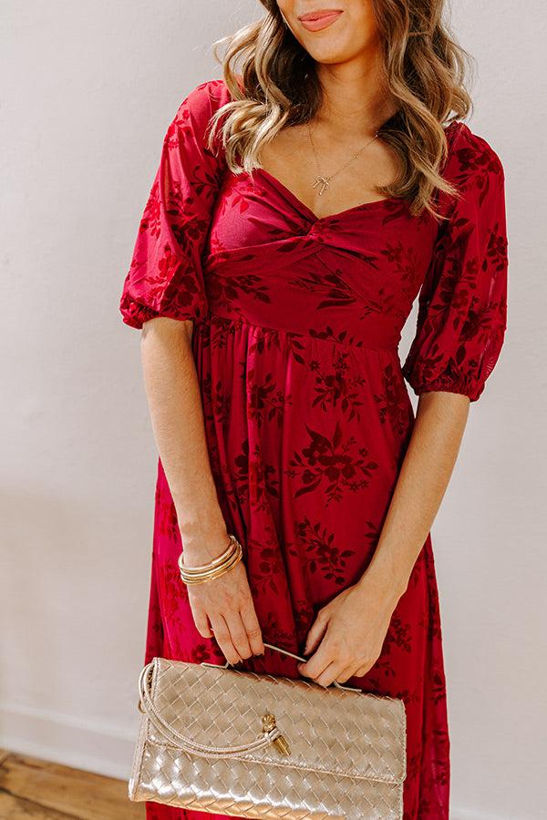 Merlot Muse Velvet Burnout Midi Product Image