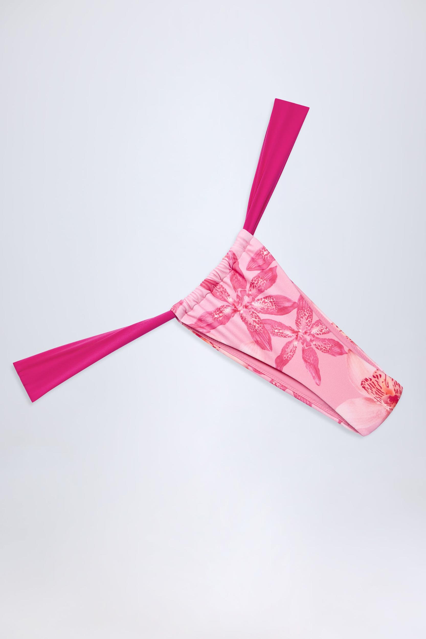 Cheeky Bikini Bottoms in Pink Orchid Print Product Image