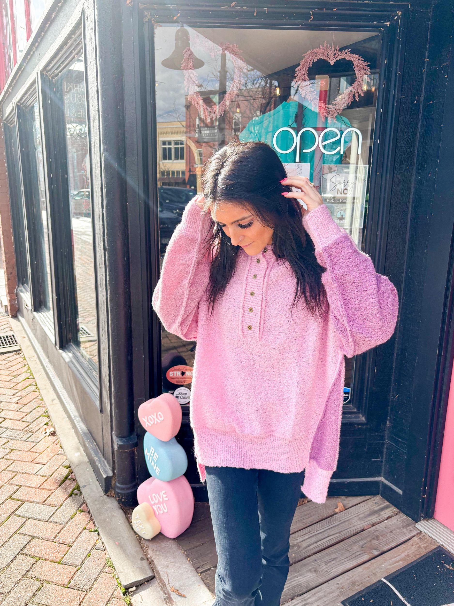 Be Free Henley Sweater Product Image