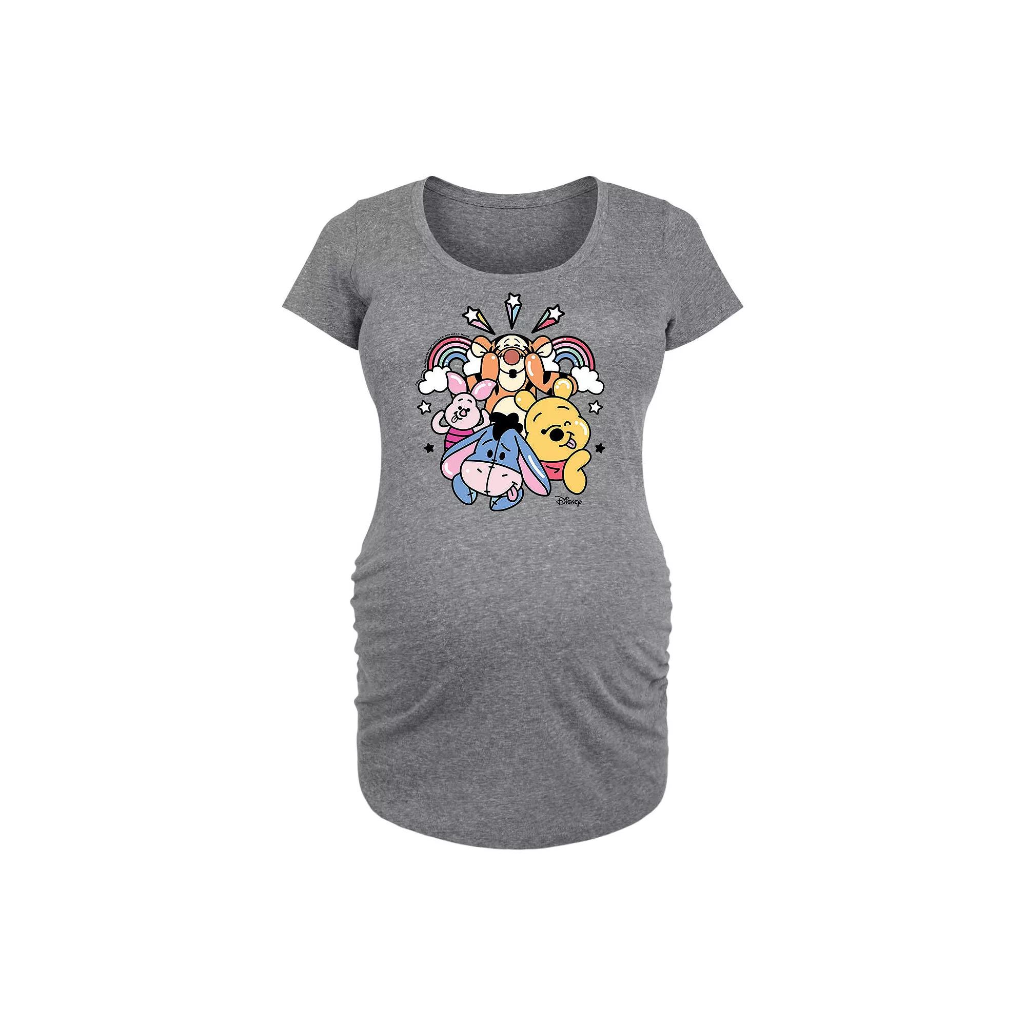 Disney's Winnie the Pooh Maternity Group Rainbow Graphic Tee, Women's,  Product Image