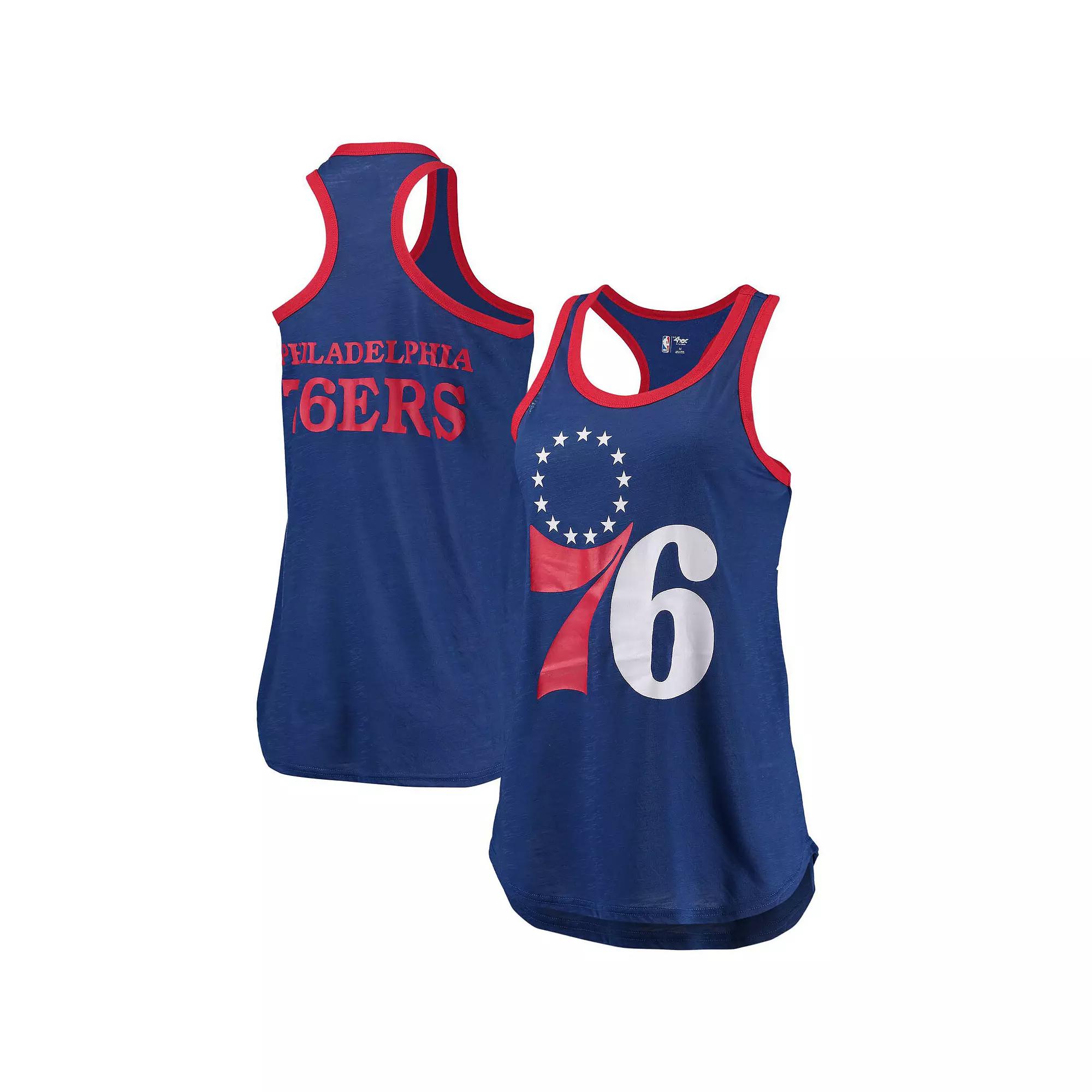 Women's G-III Sports by Carl Banks Royal Philadelphia 76ers Showdown Scoop-Neck Racerback Tank Top,  Product Image