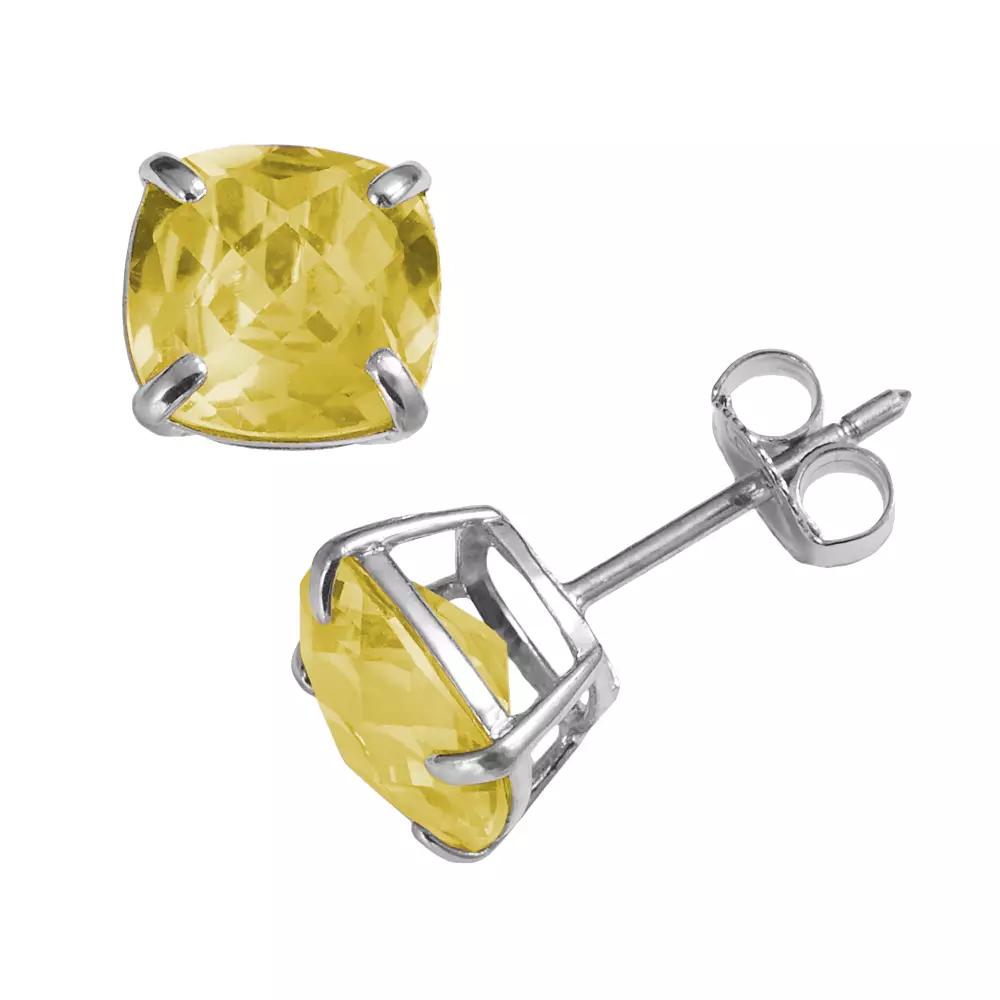 Designs by Gioelli Sterling Silver Citrine Stud Earrings, Women's, Orange Product Image