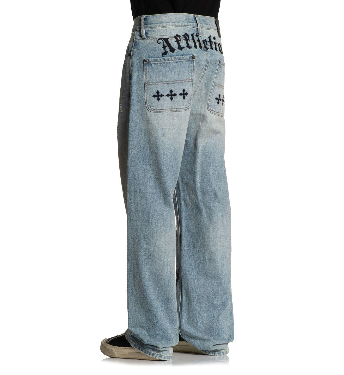 Wide Leg Binded Orion Jeans Male Product Image