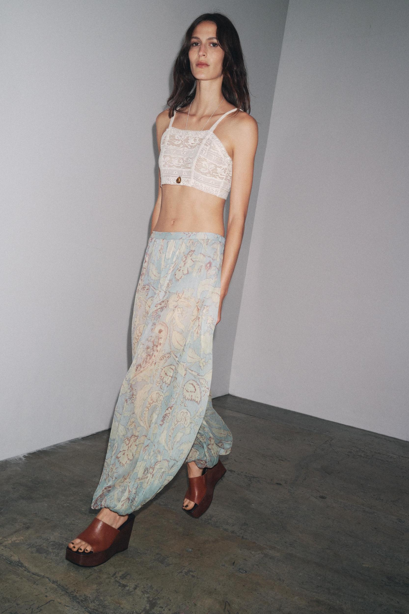 ZW COLLECTION FLORAL PUFF PANTS Product Image