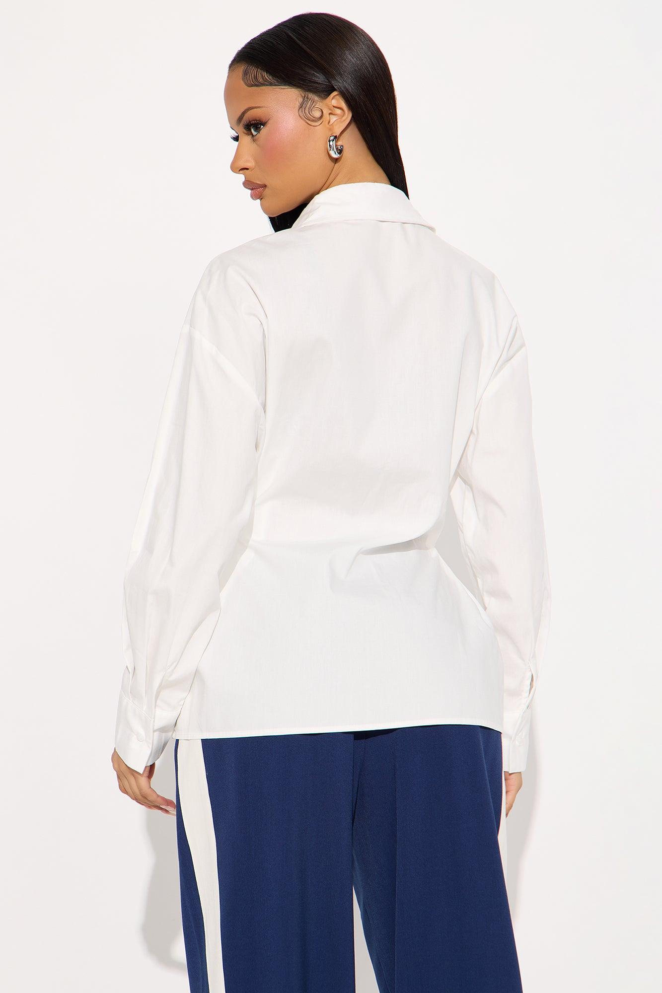 Sofia Poplin Shirt - White Female Product Image