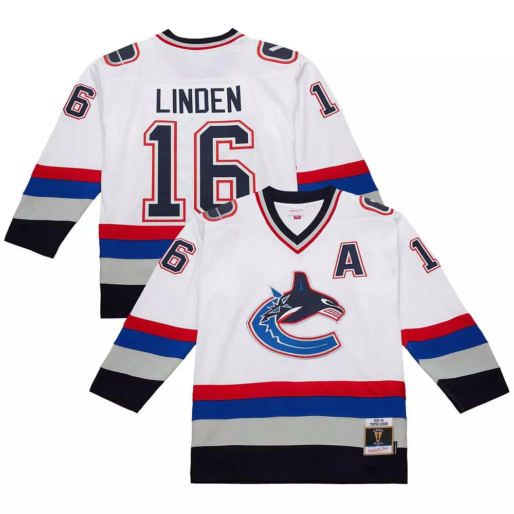 Men's Trevor Linden White Vancouver Canucks 2003-04 Power Play Jersey,  Product Image