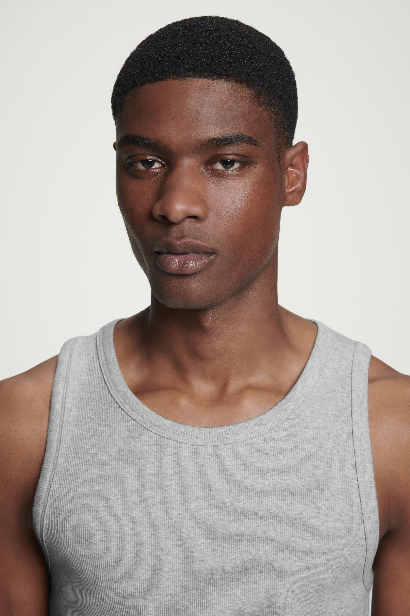 SLIM RIBBED COTTON TANK TOP Product Image