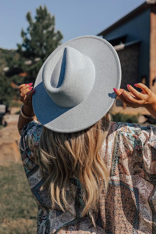 Secret Messages Felt Fedora In Airy Blue Product Image