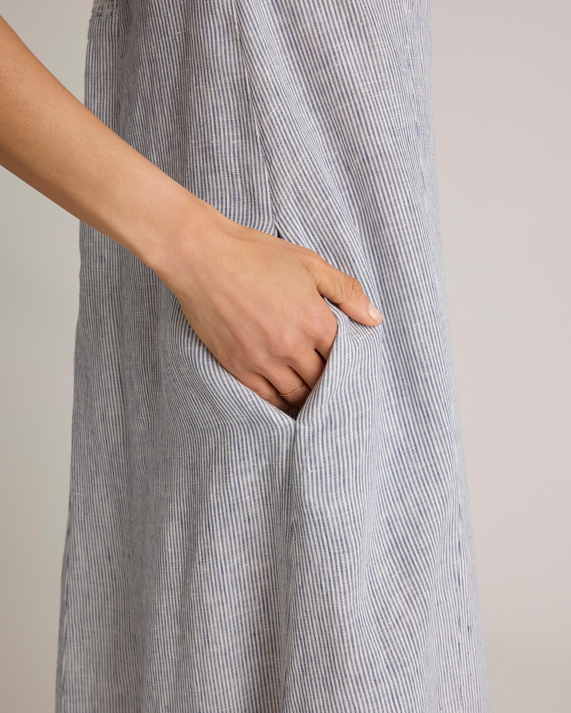 Quince | Women's 100% European Linen Strapless Maxi Dress Size XL Product Image