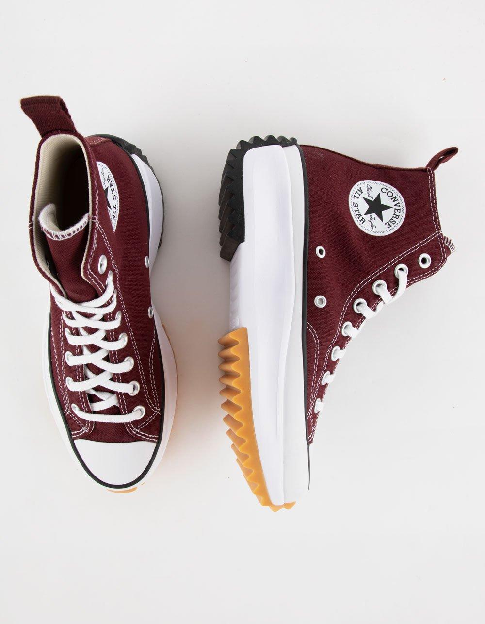 CONVERSE Run Star Hike Platform Womens High Top Shoes - CHERRY Product Image