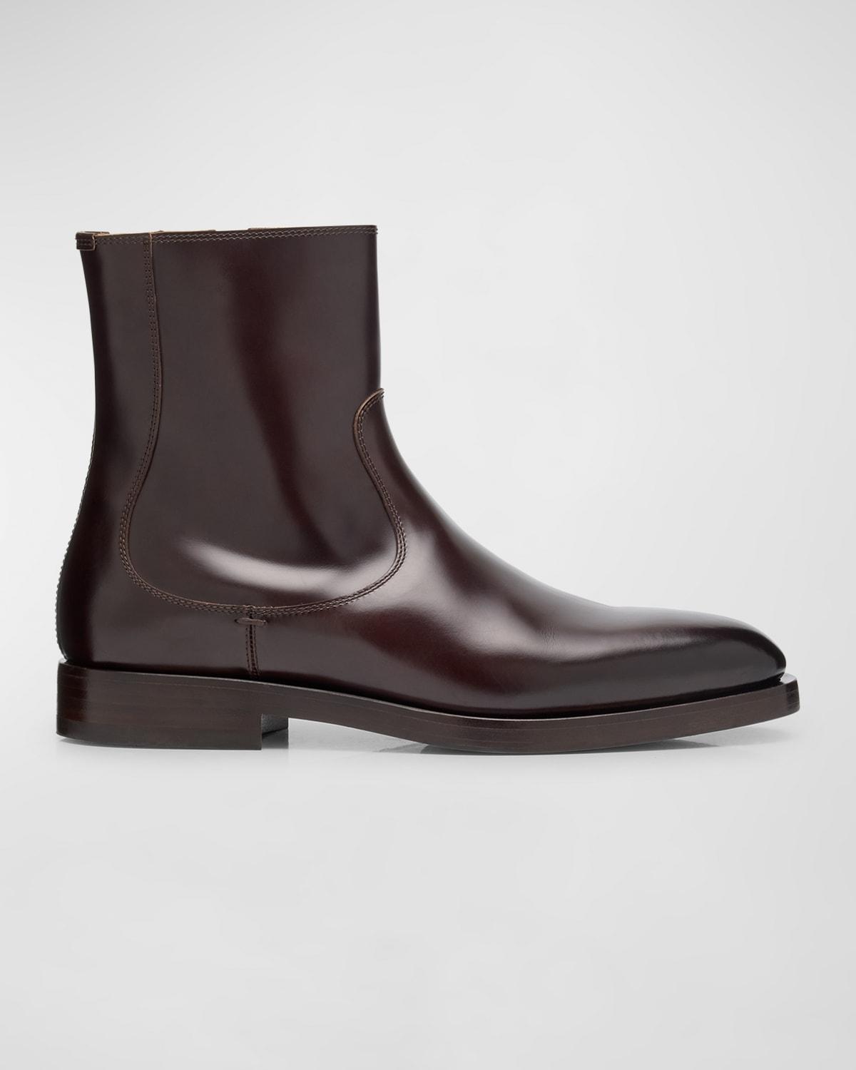 Men's Polished Calfskin Dress Boots Product Image