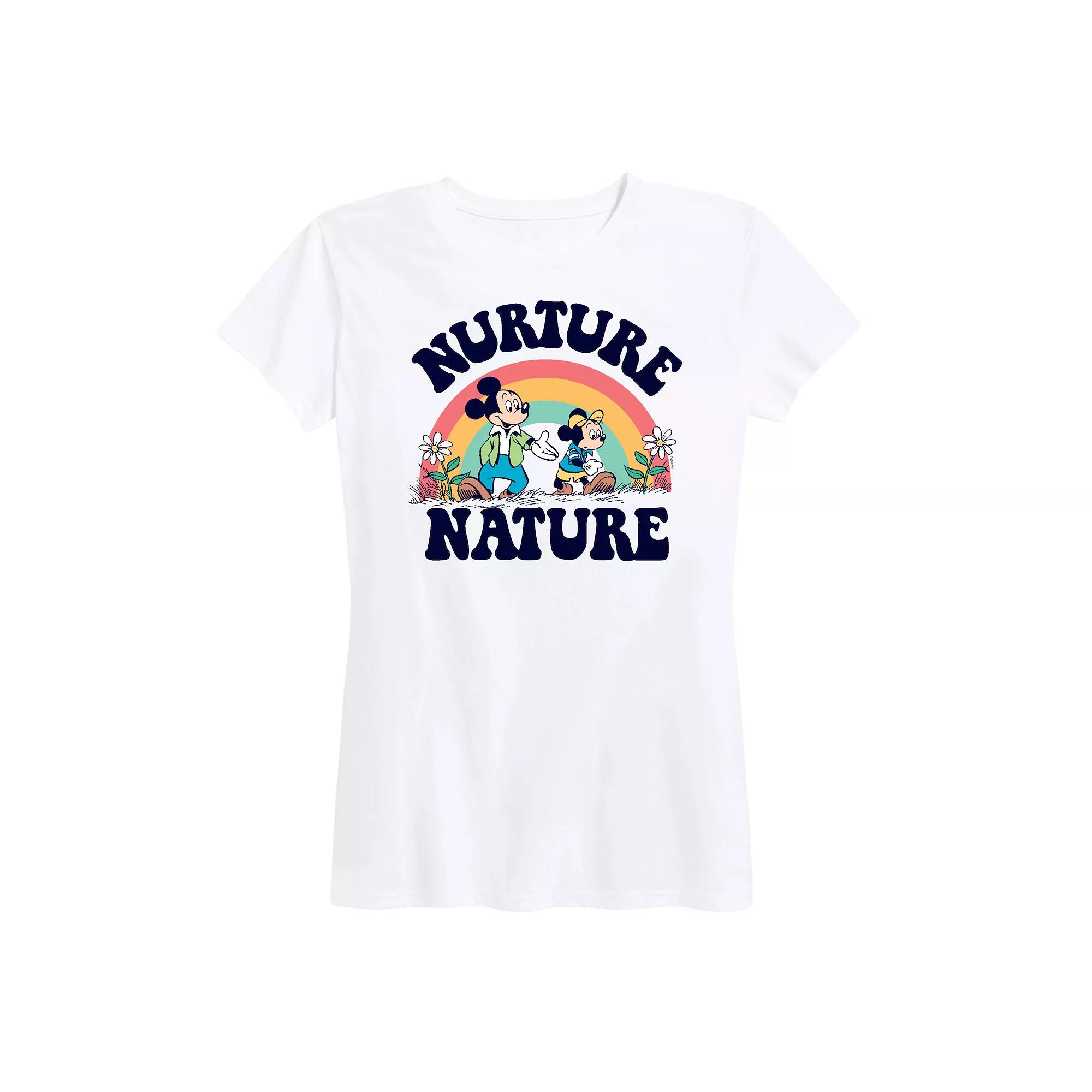 Disney's Mickey Mouse Women's Nurture Nature Graphic Tee,  Product Image