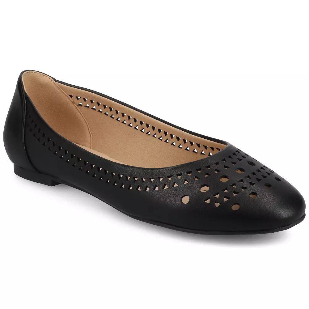 Journee Kamrah Women's Cut Out Round Toe Dress Flats,  Product Image