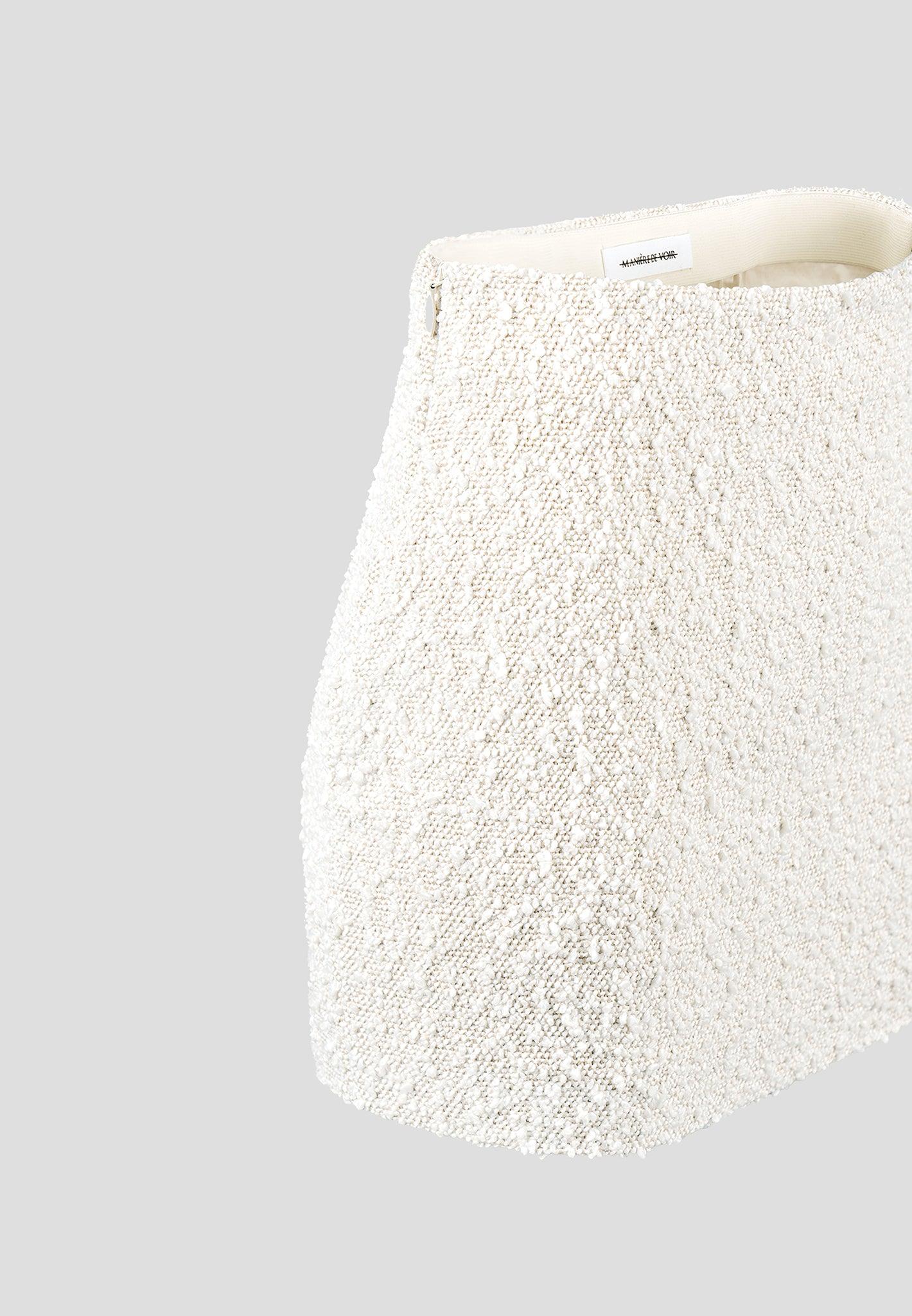 Boucle Mini Skirt - Off White Female Product Image