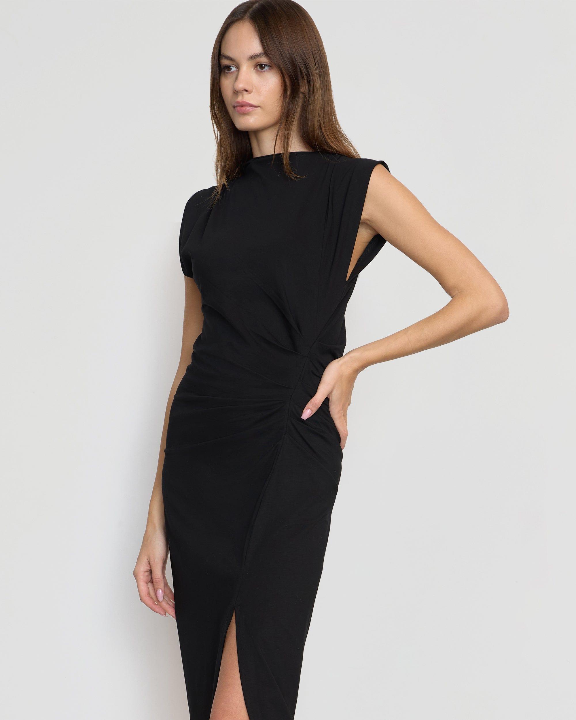 Khelan Sculpted Ruched-Waist Dress Product Image