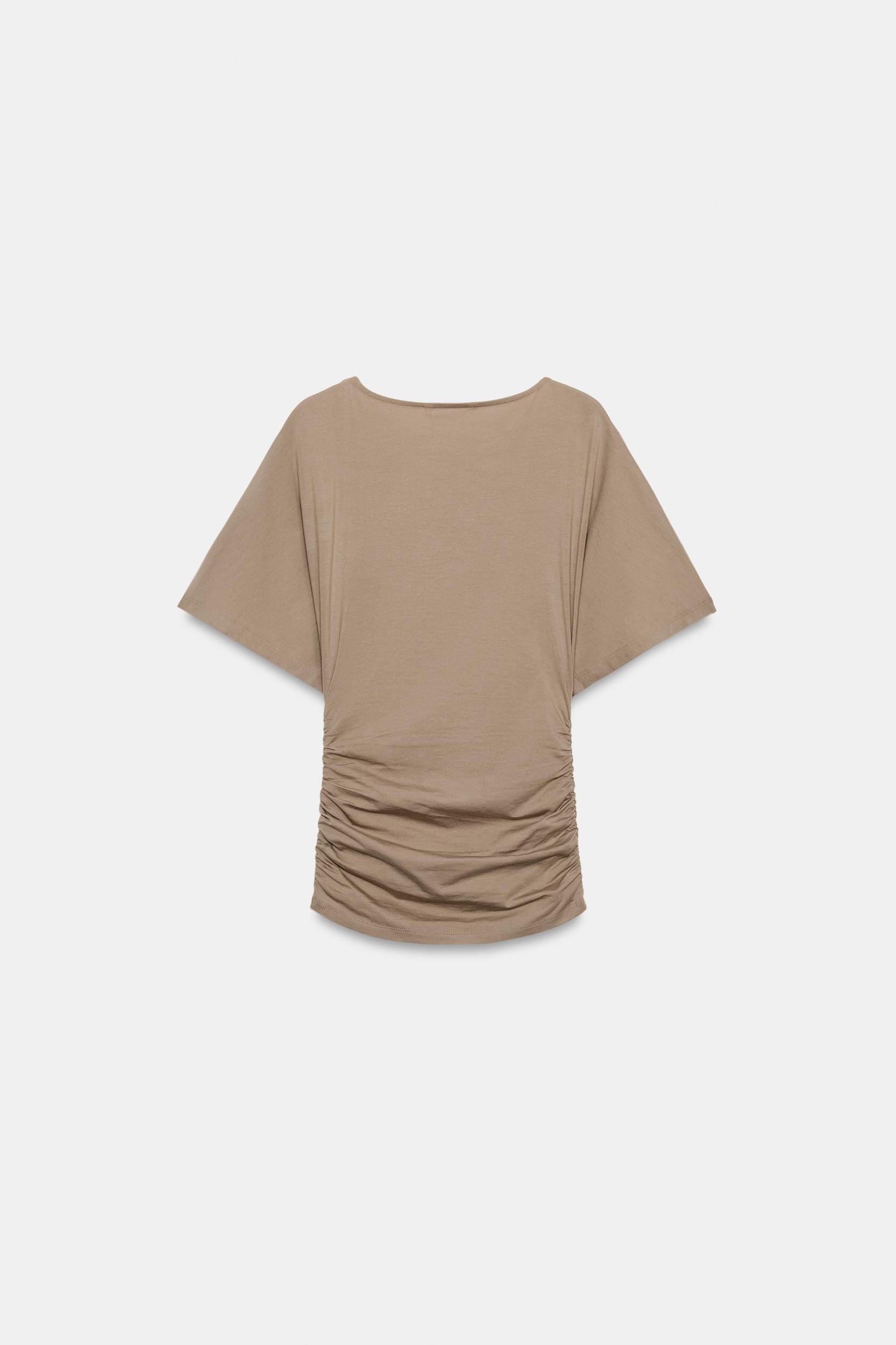 SHORT SLEEVE DRAPED T-SHIRT Product Image