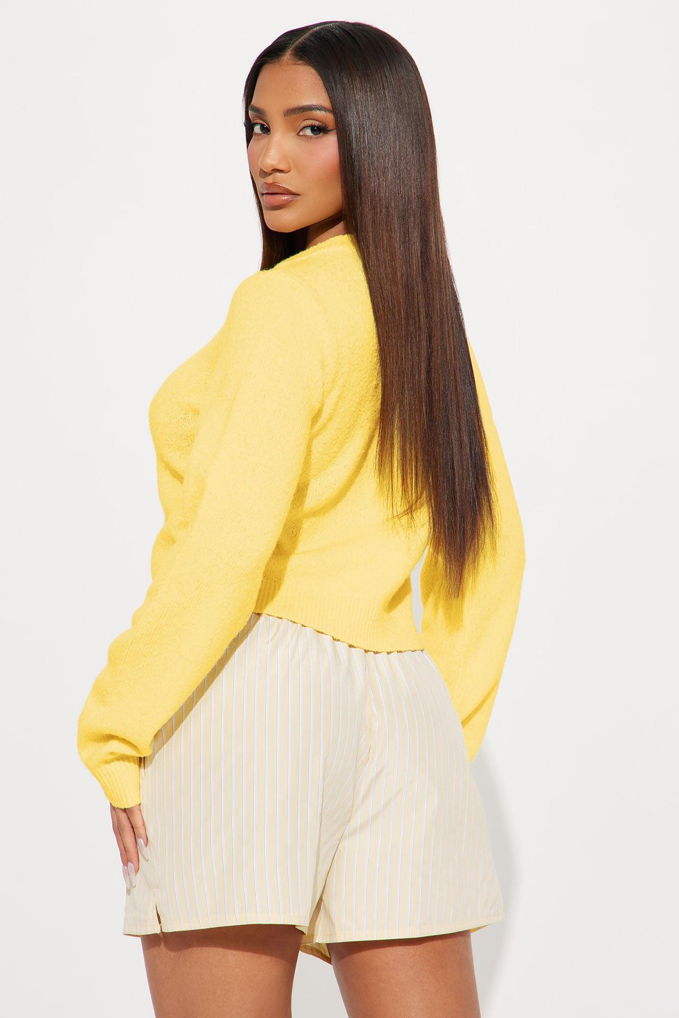 Simple Life Cardigan - Yellow Product Image