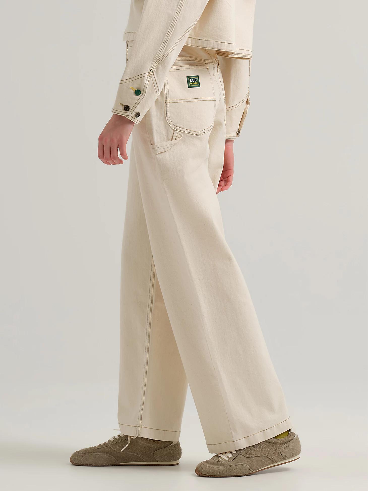 Women's Lee® x Crayola® Ecru Loose Straight Carpenter Pant | Women's Pants | Lee® Product Image