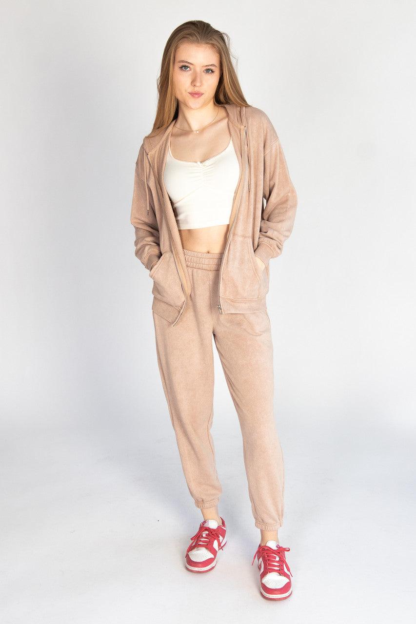 Stone Washed Boyfriend Joggers Product Image