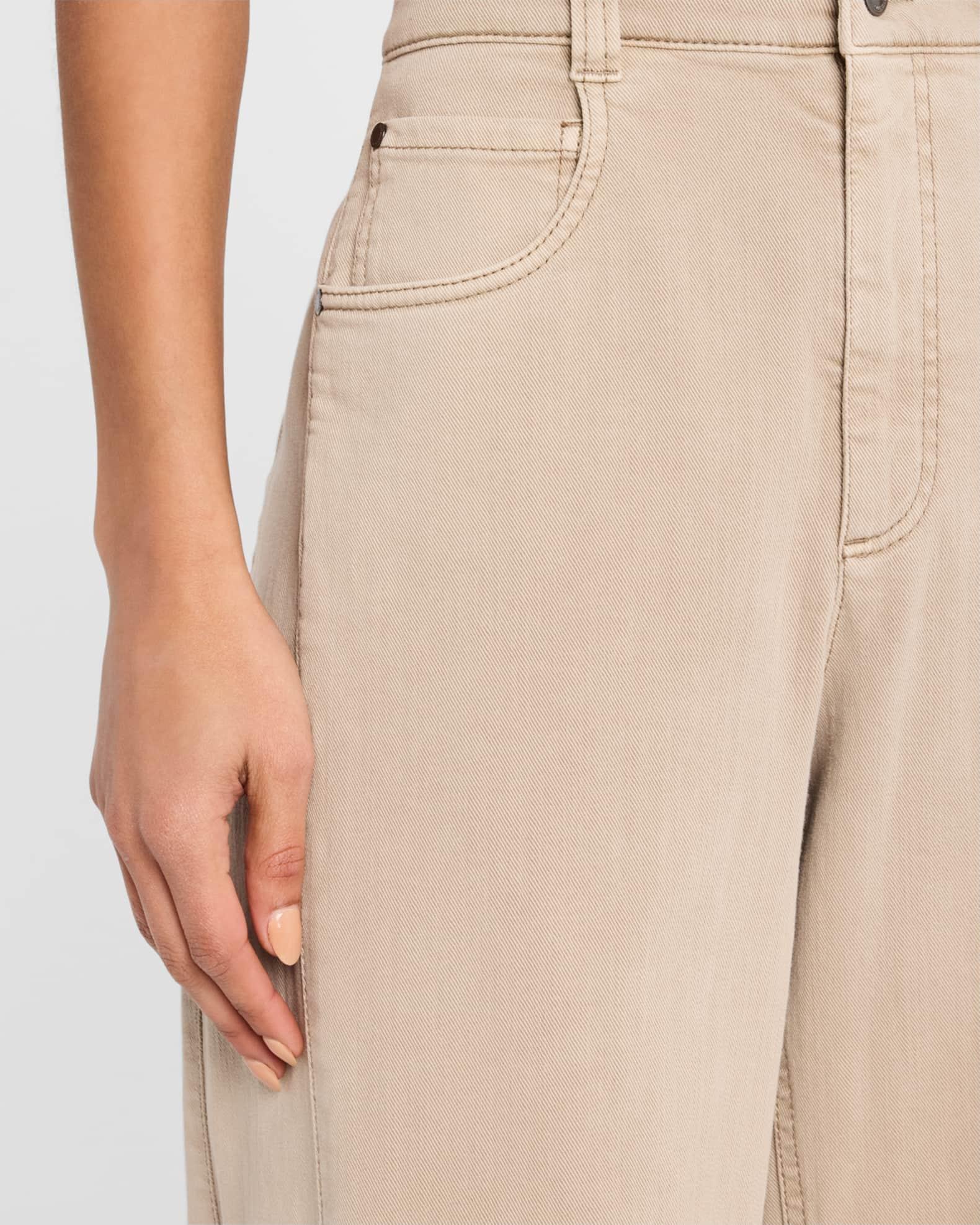 Wide-Leg Jeans with Side Pleat  Product Image