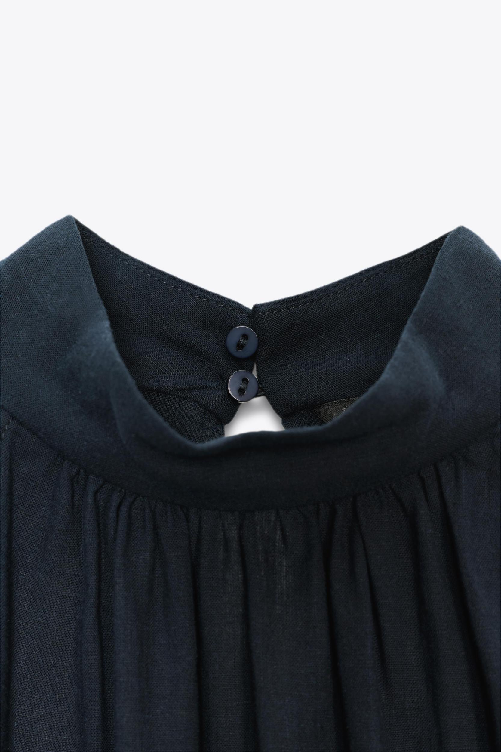 LINEN BLEND LONG JUMPSUIT Product Image