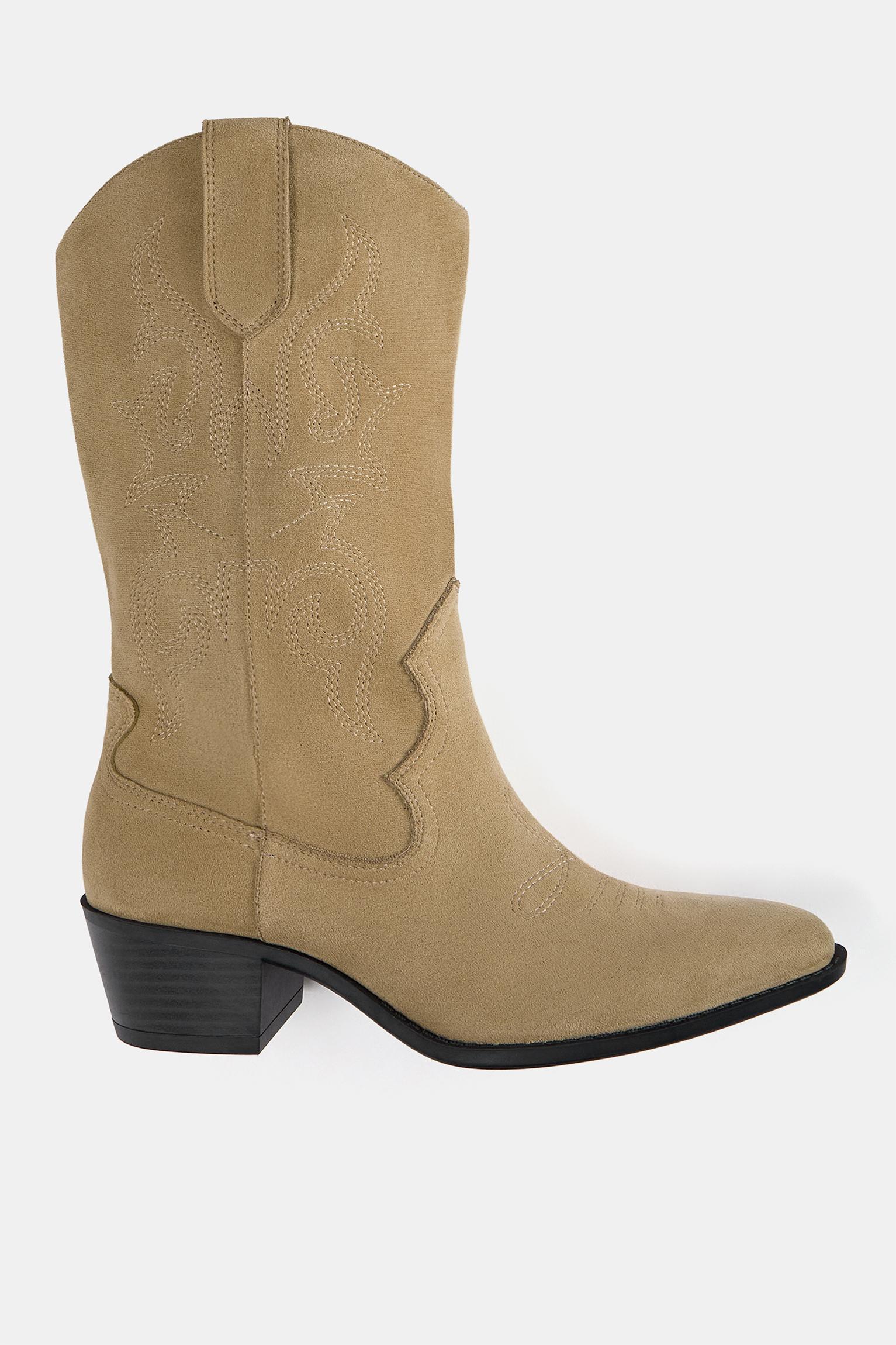 Cowboy boots with topstitching Product Image